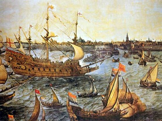 而当时英国军队规模不1588年的"英西大海战"是英西战争中最重要的海战