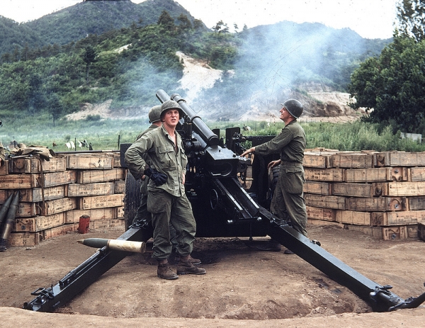 朝鲜战争中的105mm榴弹炮