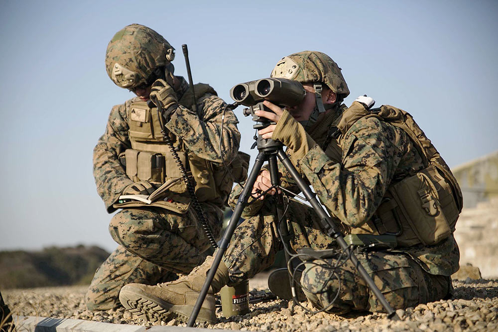 美韩海军陆战队联训 引导战机进行近距空中支援