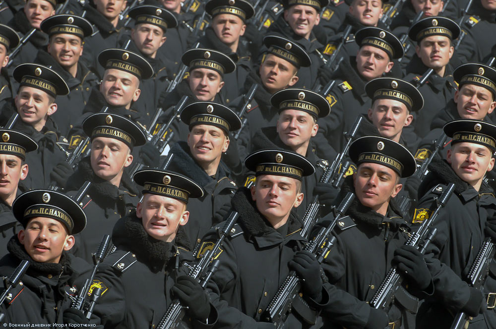 俄罗斯阅兵彩排 强大步兵方队令敌人颤抖 (1)_空中网军事频道