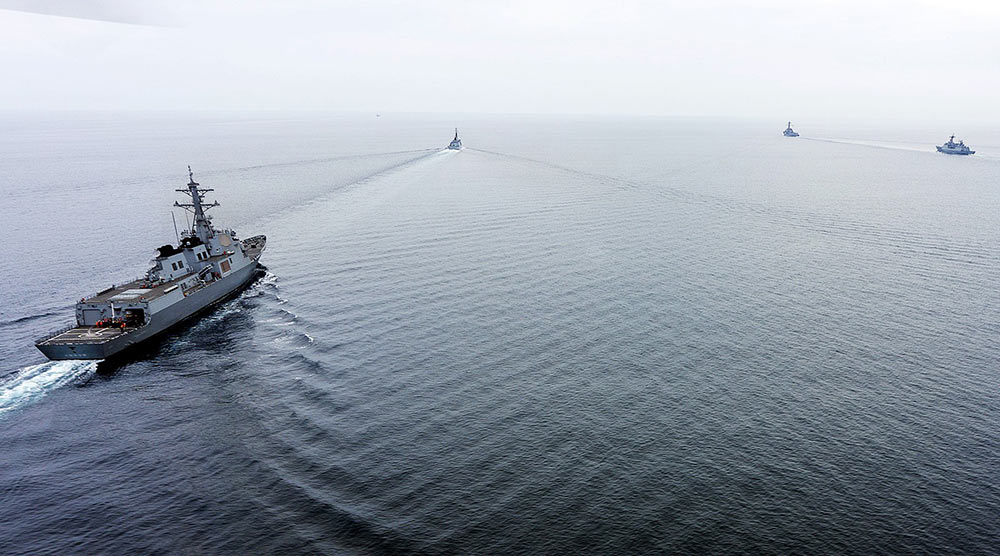 韩国美国法国海军联合演习 增强军事同盟关系