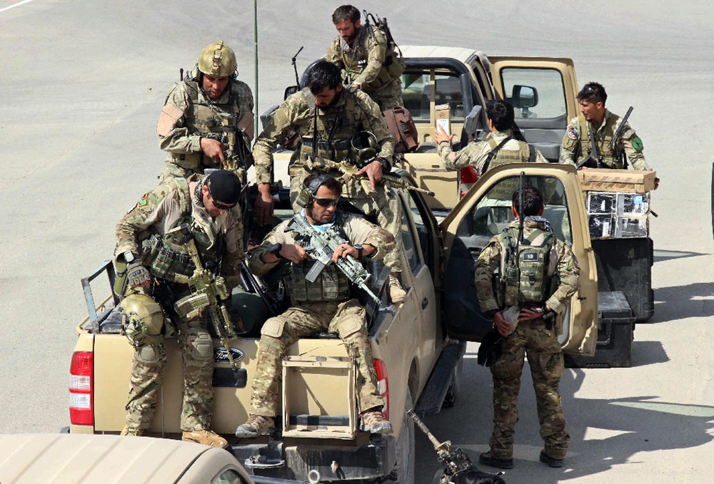 阿富汗特种部队准备出发