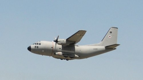 资料图:阿富汗空军从美国获得的的c-27a运输机