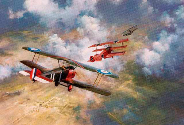空战的鼻祖 里希特霍芬红男爵空战彩绘