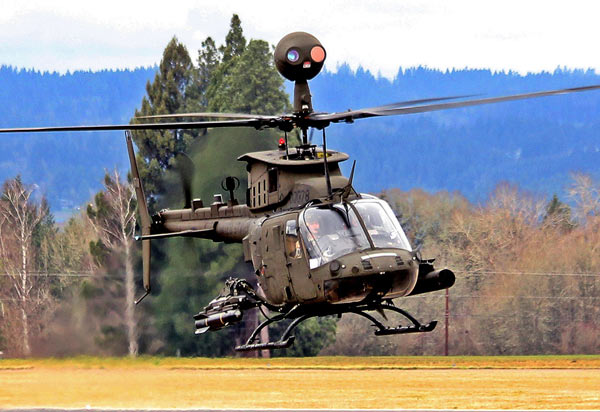 美国陆军30架OH-58D武装直升机重返韩国