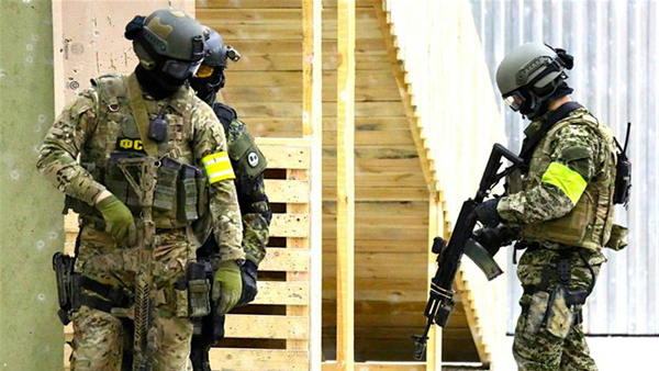 俄罗斯联邦安全局特种部队在圣彼得堡训练