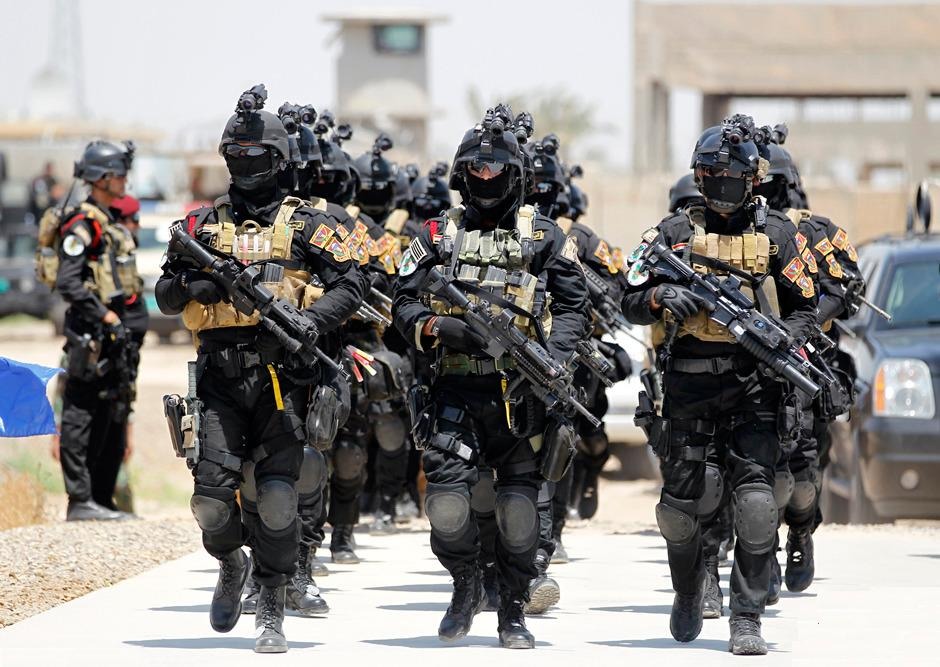 伊拉克特别行动部队的日常训练照片