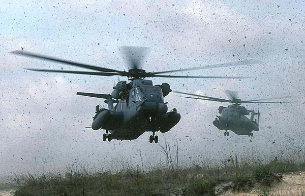 美国h-53重型运输直升机 舰到陆主要突击力量