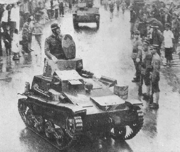 不堪一击的“豆战车” 二战日本94式超轻型坦克_空中网军事频道