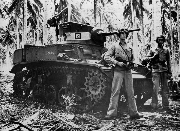 “斯图亚特”轻型坦克 太平洋岛屿战大放异彩