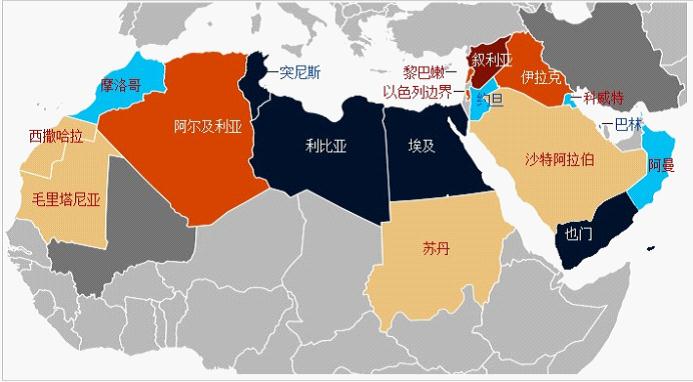 阿拉伯之春波及多个中东伊斯兰国家
