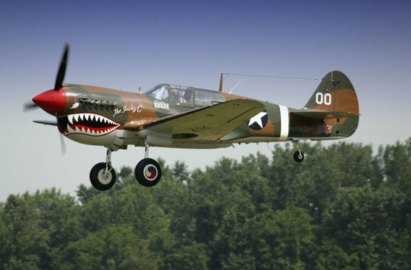 蓝天飞虎 p-40"战鹰"式战斗机